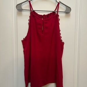SHEIN Red Lace Trim Camisole